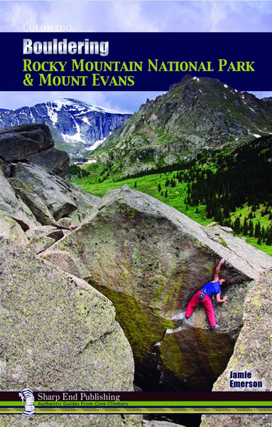 Cover of the guide book Bouldering Rocky Mountain National Park & Mount Evans